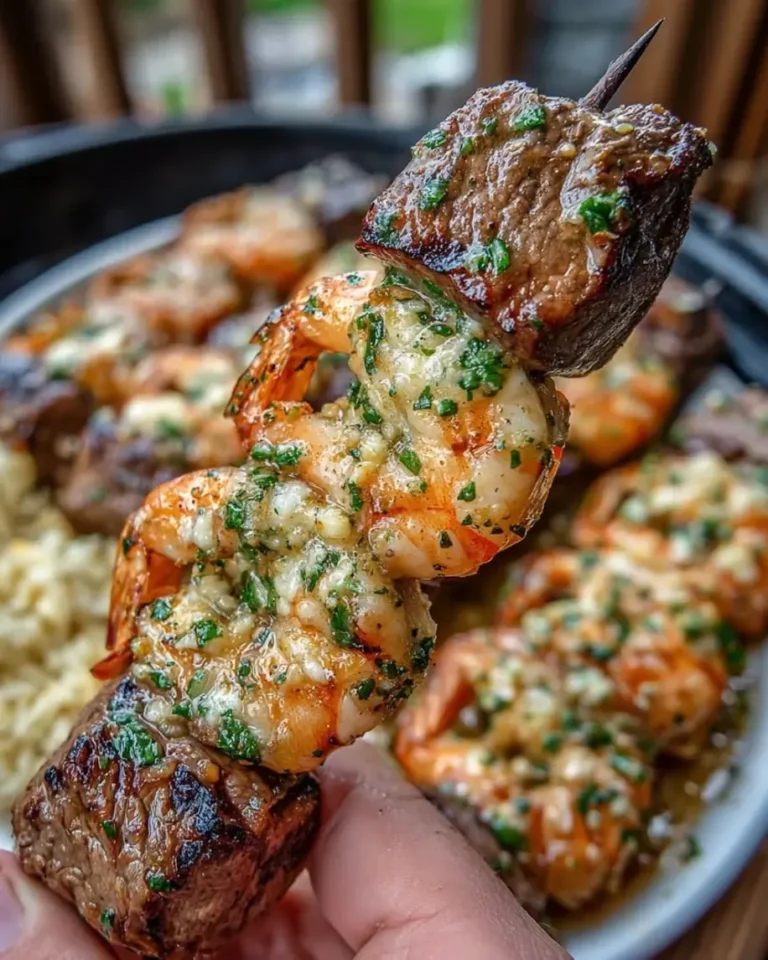 Juicy Garlic Butter Surf & Turf Skewers in 25 Minutes