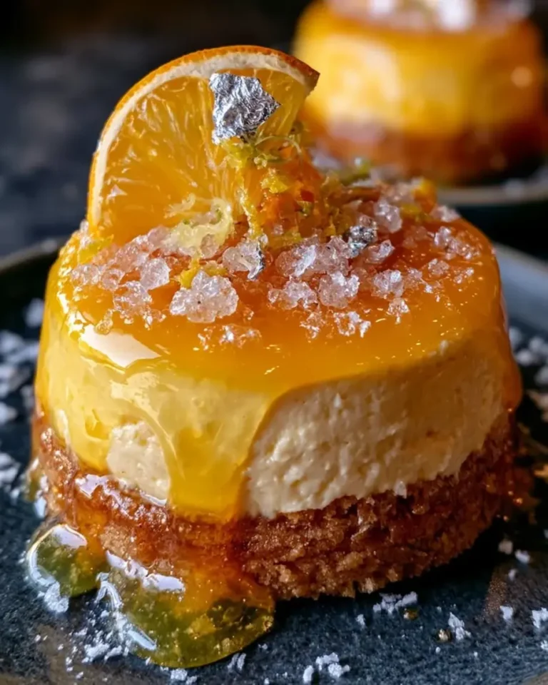 Citrus Burst Diamond Cheesecake Domes with Mirror Glaze