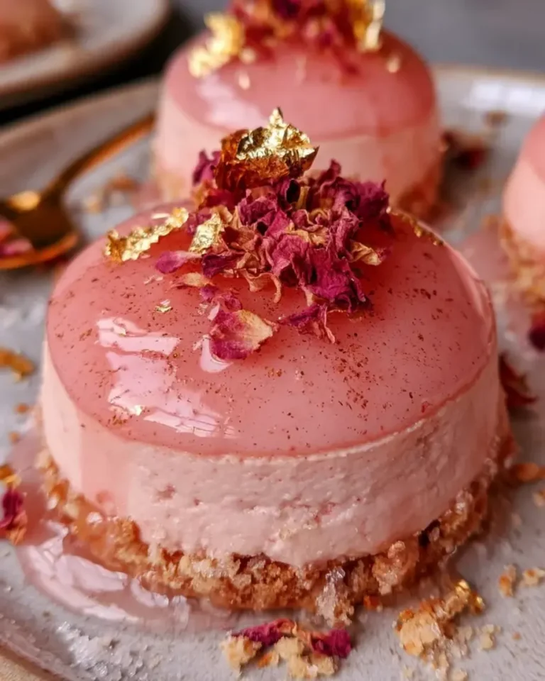 Foolproof Velvet Vanilla Rose Dream Domes with Gold Glaze