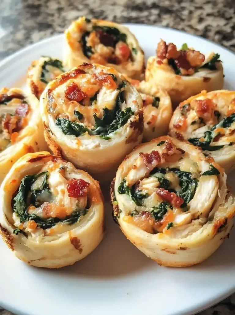 Golden Puff Pastry Pinwheels with Creamy Chicken & Bacon