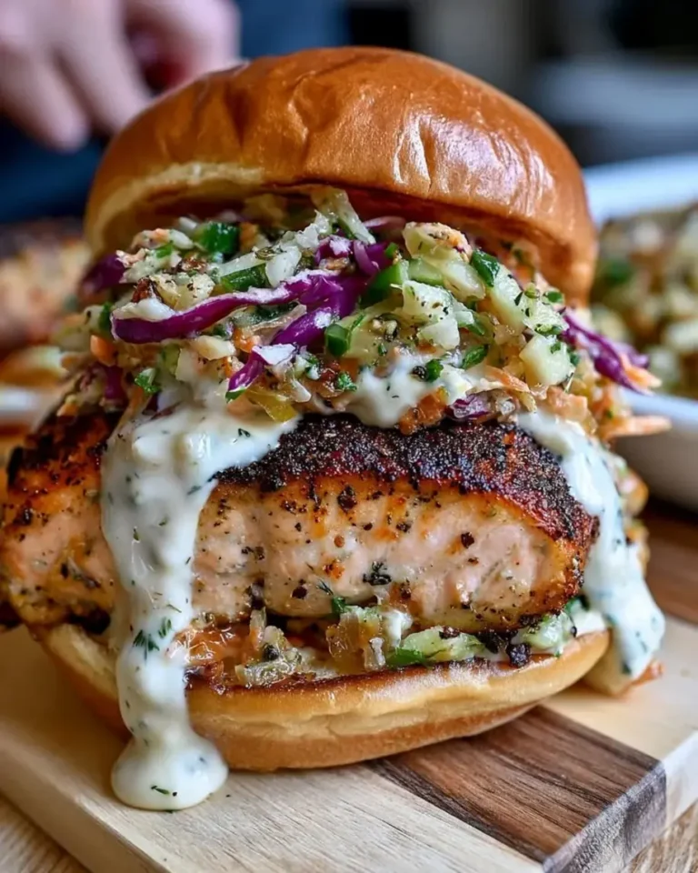 Sheet Pan Blackened Salmon Sliders with Garlic-Dill Crema